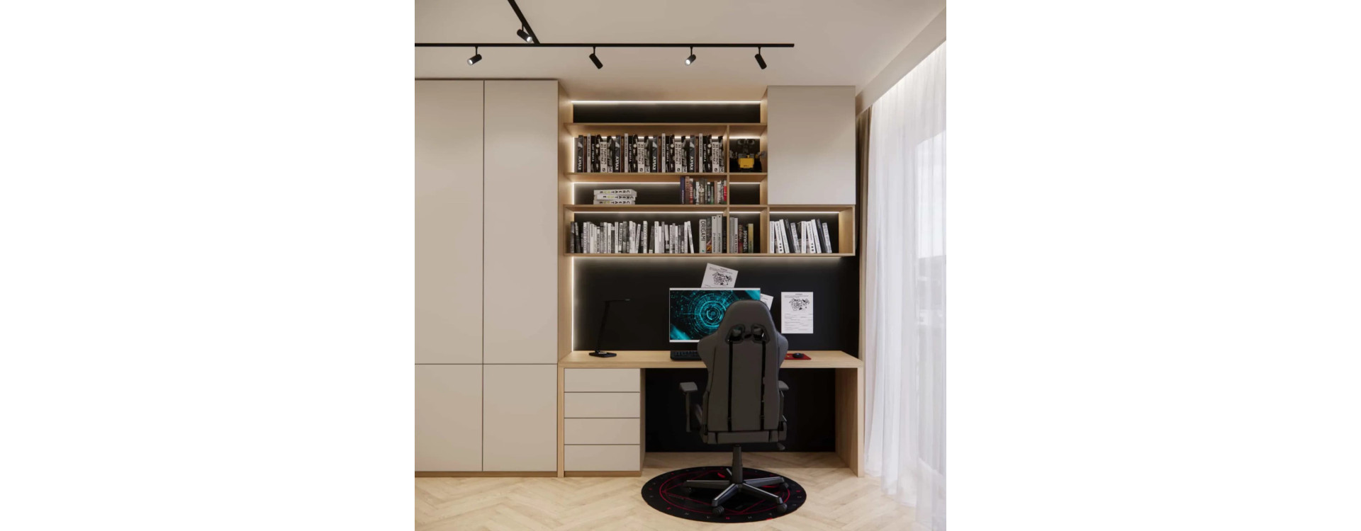 A Bedroom for a 12-Year-Old That Makes an Impression – Modern 14m2 Interior with Gaming and a Sporty Soul