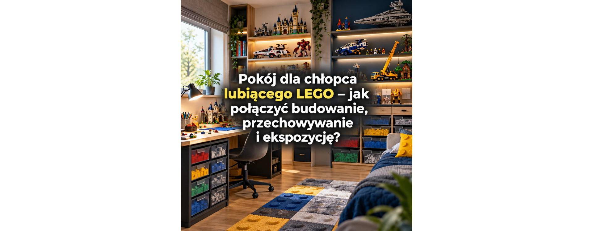 Pokój dla chłopca lubiącego LEGO – jak połączyć budowanie, przechowywanie i ekspozycję?
