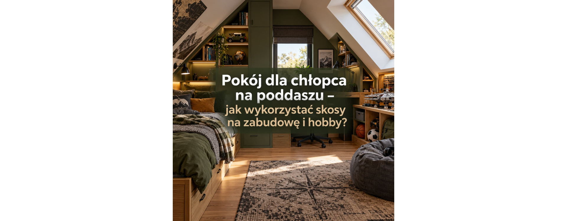 Pokój dla chłopca na poddaszu – jak wykorzystać skosy na zabudowę i hobby?