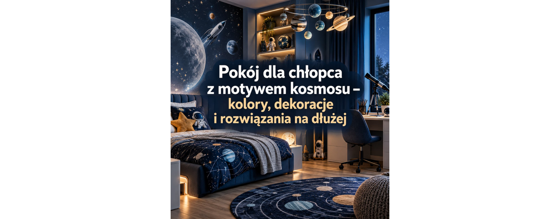 Pokój dla chłopca z motywem kosmosu – kolory, dekoracje i rozwiązania na dłużej