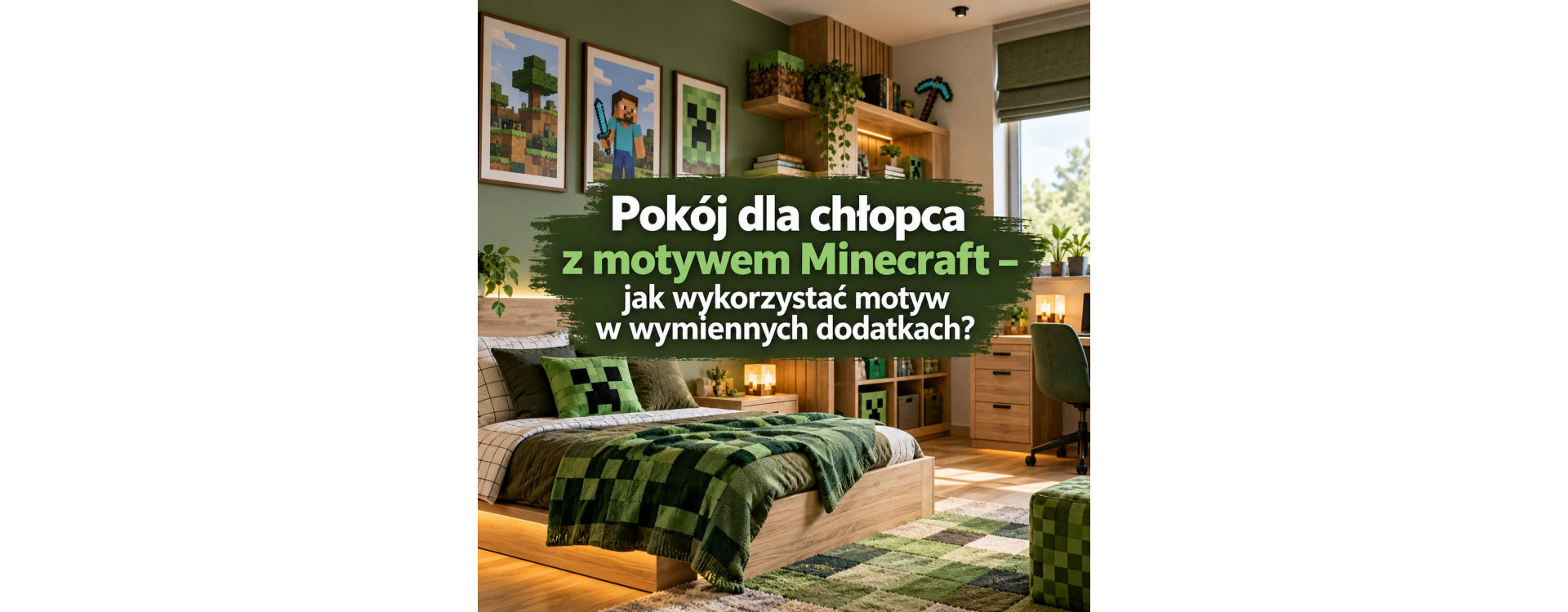 Pokój dla chłopca z motywem Minecraft – jak wykorzystać motyw w wymiennych dodatkach?