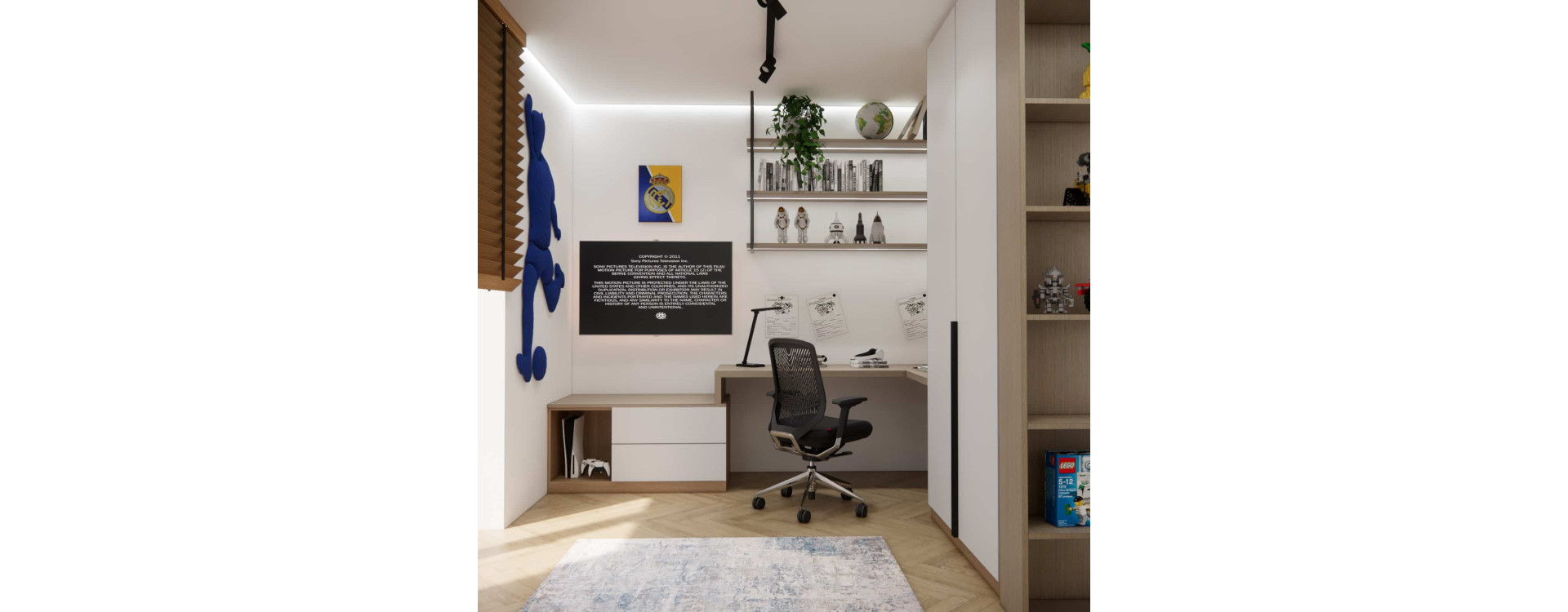 Football-Themed Bedroom for a Boy – A Functional Room Design for a 9-Year-Old