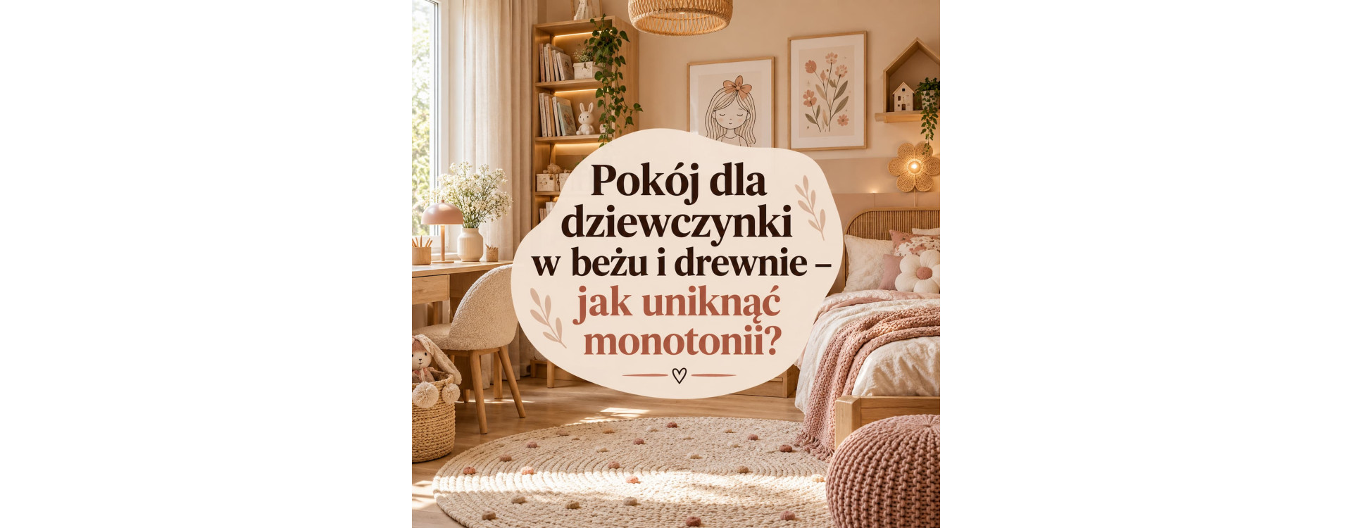Pokój dla dziewczynki w beżu i drewnie – jak uniknąć monotonii?