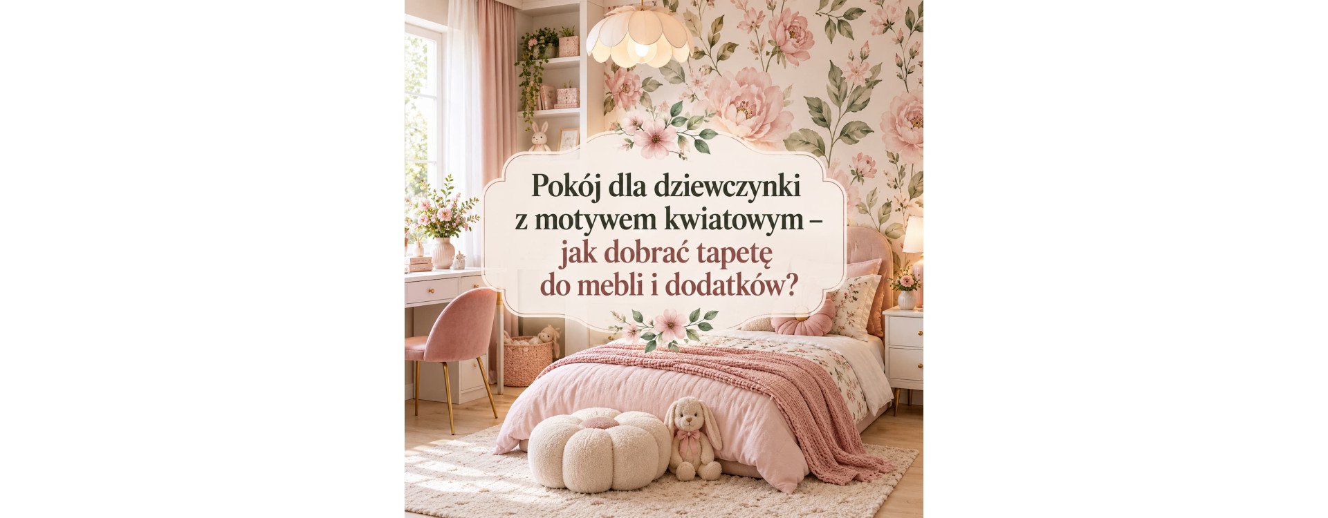 Pokój dla dziewczynki z motywem kwiatowym – jak dobrać tapetę do mebli i dodatków?