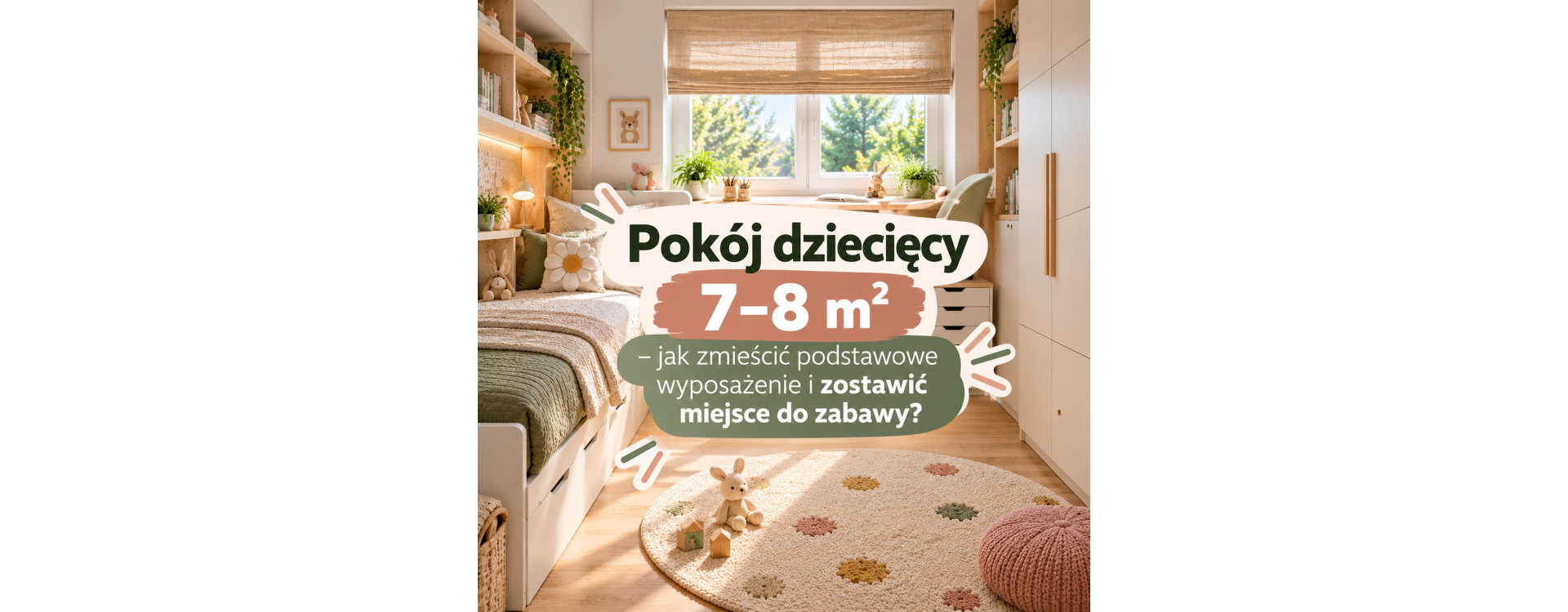 Pokój dziecięcy 7–8 m² – jak zmieścić podstawowe wyposażenie i zostawić miejsce do zabawy?
