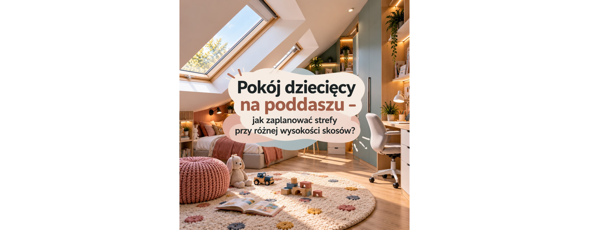 Pokój dziecięcy na poddaszu – jak zaplanować strefy przy różnej wysokości skosów?