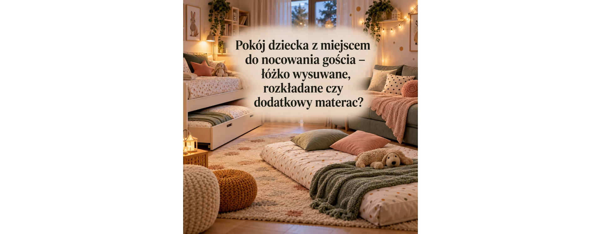 Pokój dziecka z miejscem do nocowania gościa – łóżko wysuwane, rozkładane czy dodatkowy materac?