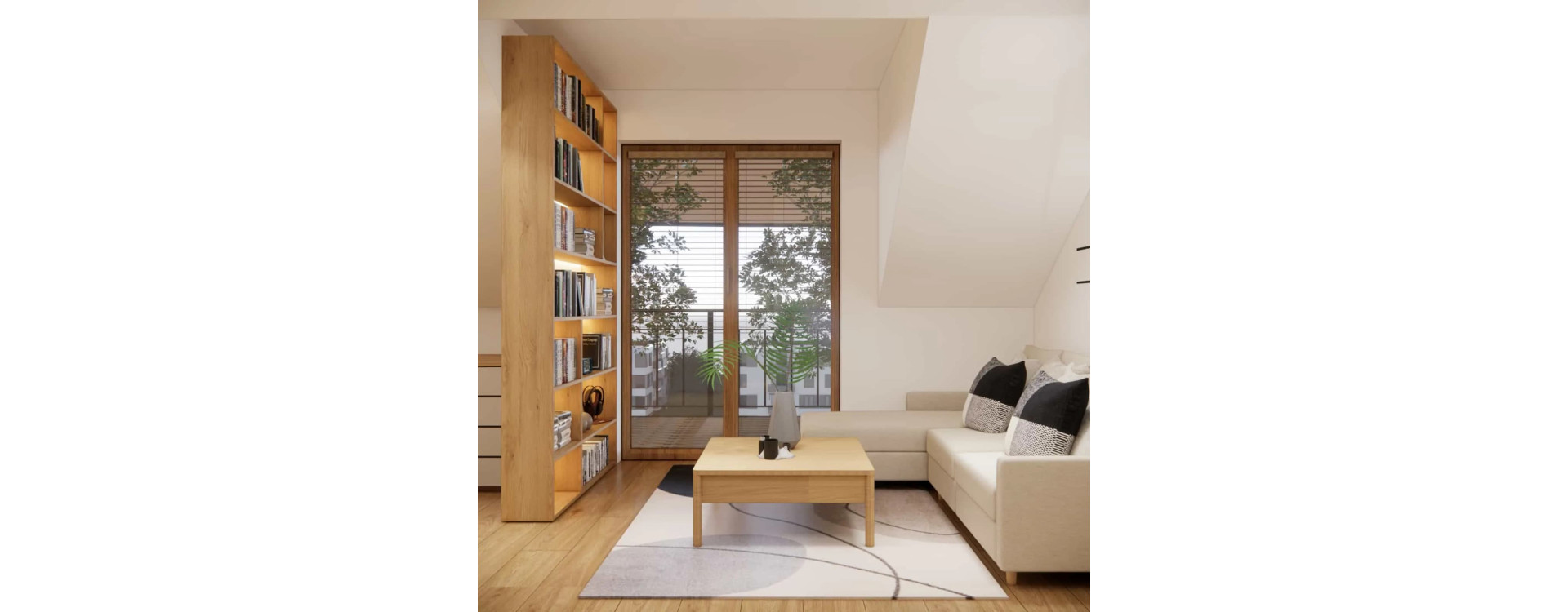 Teenage girl room for a 14-year-old – a modern interior design with a vanity, corner desk and corner sofa