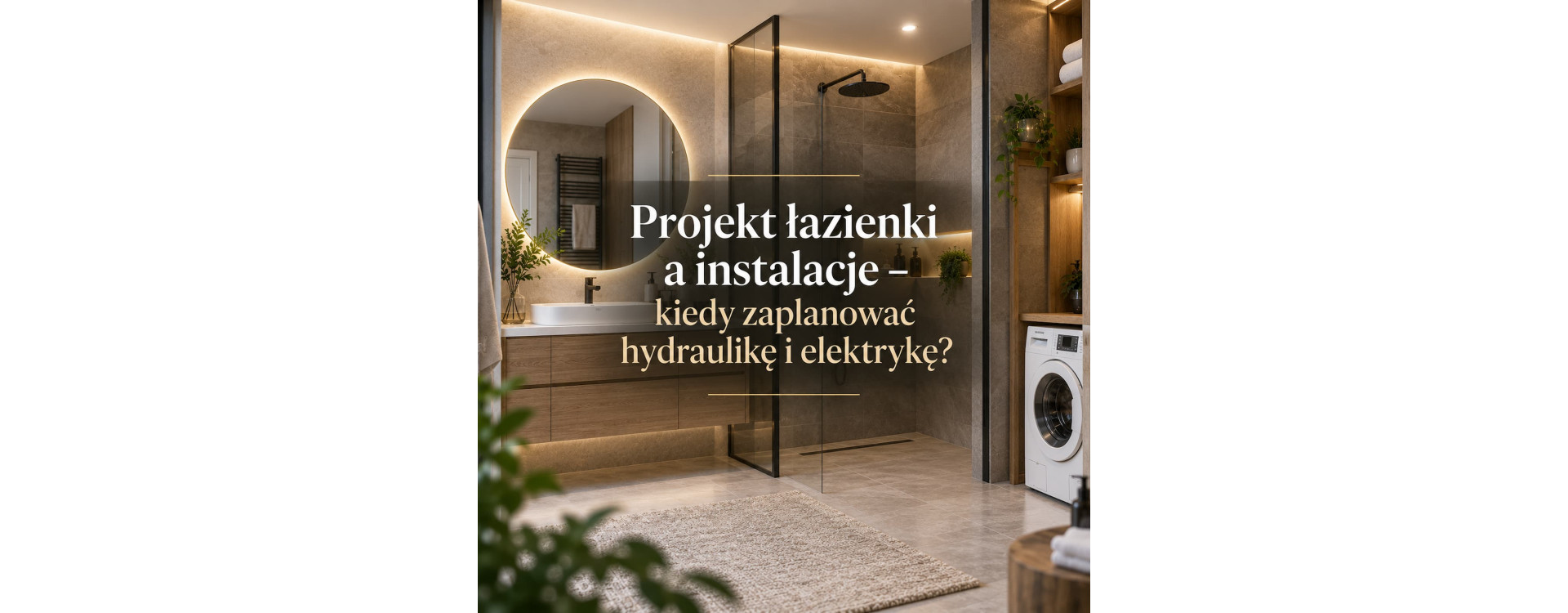 Projekt łazienki a instalacje – kiedy zaplanować hydraulikę i elektrykę?