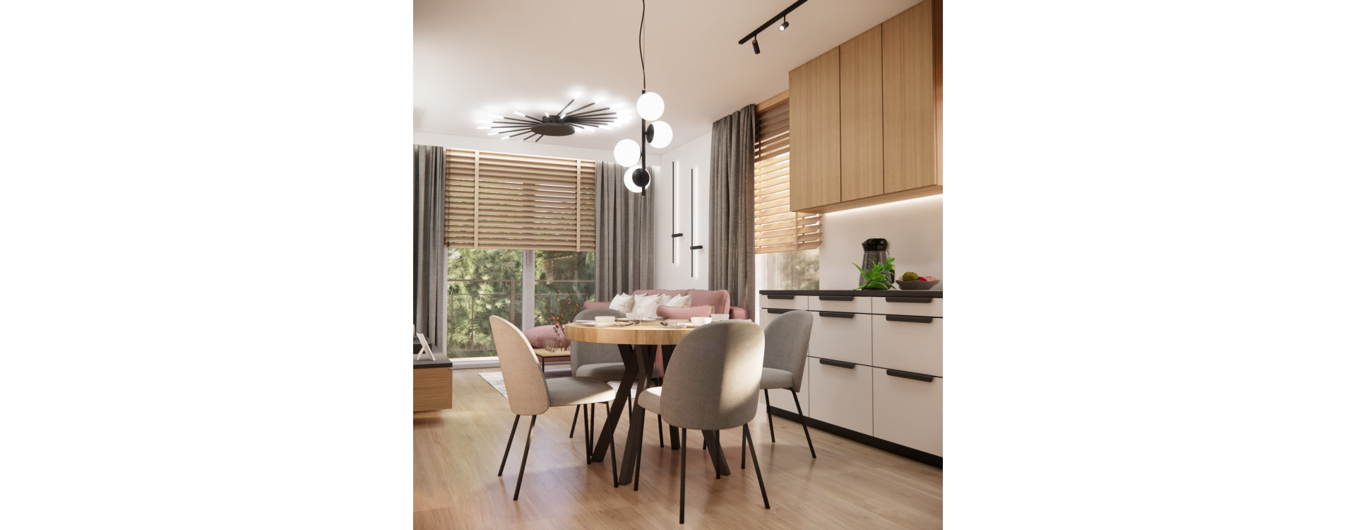 Projekt mieszkania 59 m² we Wrocławiu – funkcjonalne wnętrze dla Pani Ewy
