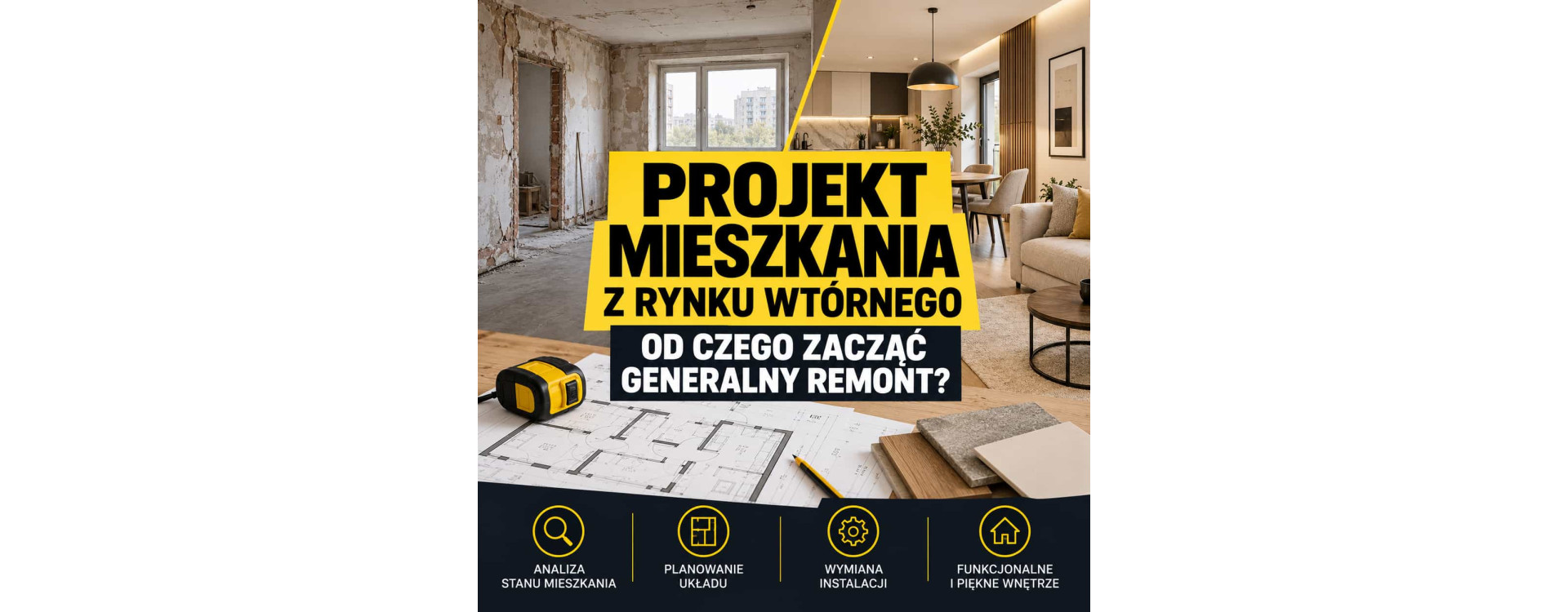 Projekt mieszkania z rynku wtórnego – od czego zacząć generalny remont?