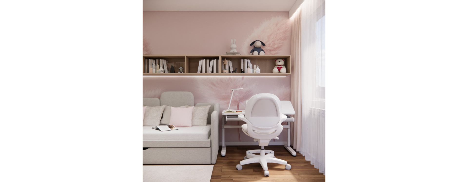 Room Design for an 8-Year-Old Girl – Weronika’s 15 m² Room