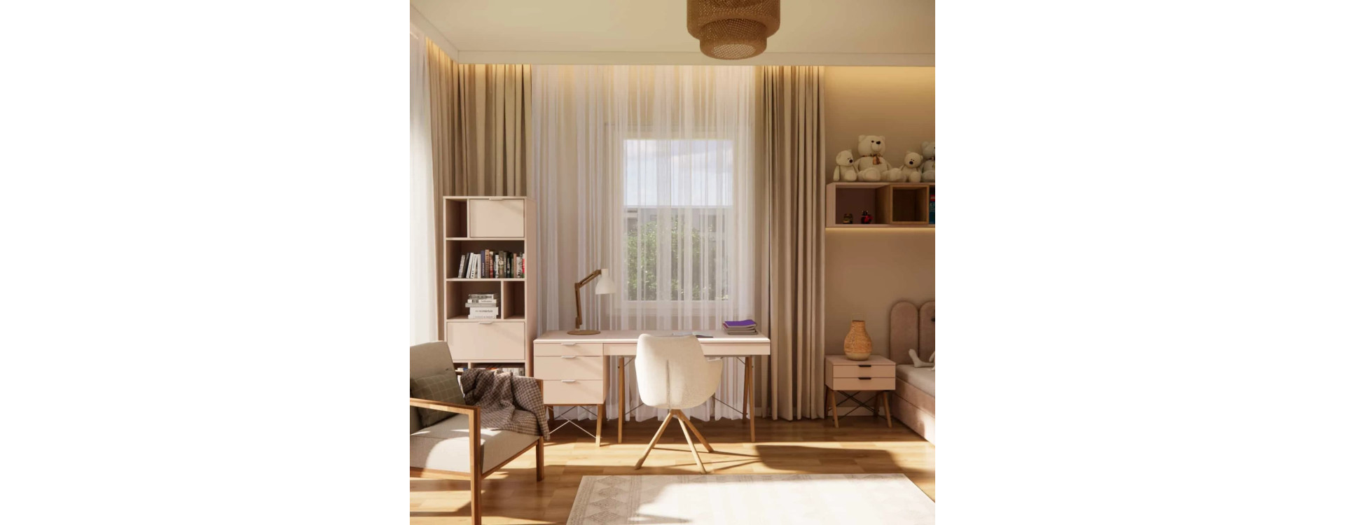 Pink That Isn’t Overly Sweet – A Calm, Natural Room for an 11-Year-Old Girl