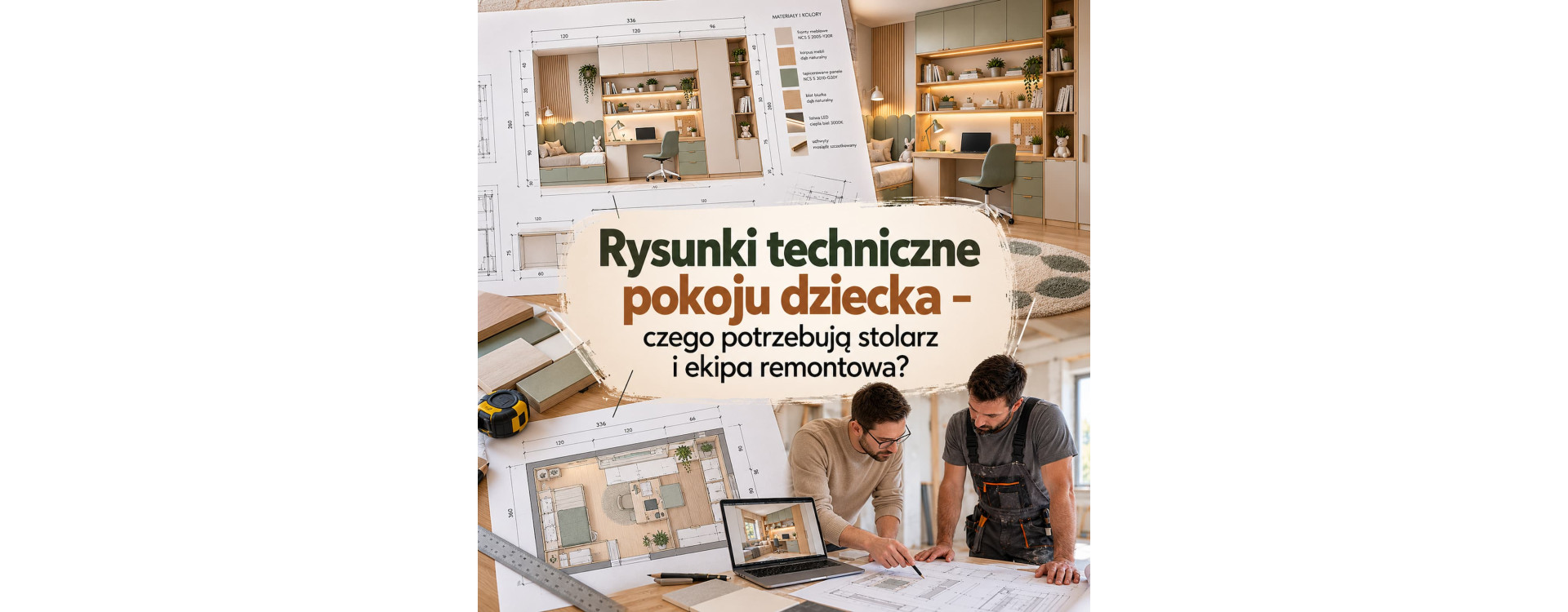 Rysunki techniczne pokoju dziecka – czego potrzebują stolarz i ekipa remontowa?