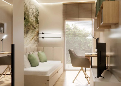A bedroom for a 16-year-old girl that grows with her – a modern interior design with space for studying and relaxation