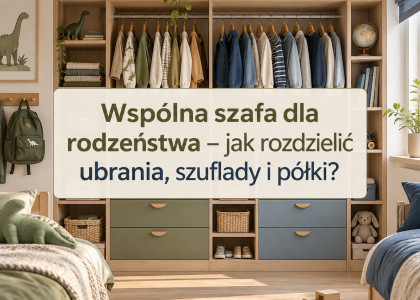 Wspólna szafa dla rodzeństwa – jak rozdzielić ubrania, szuflady i półki?