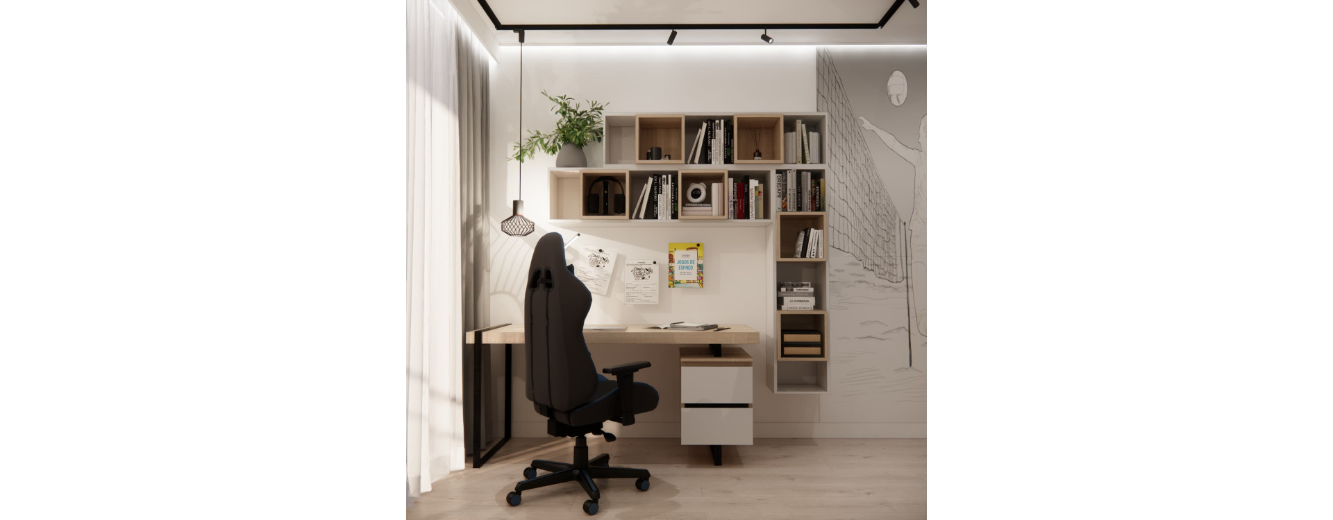 Volleyball Player’s Room: 12 m² Design for a 14-Year-Old