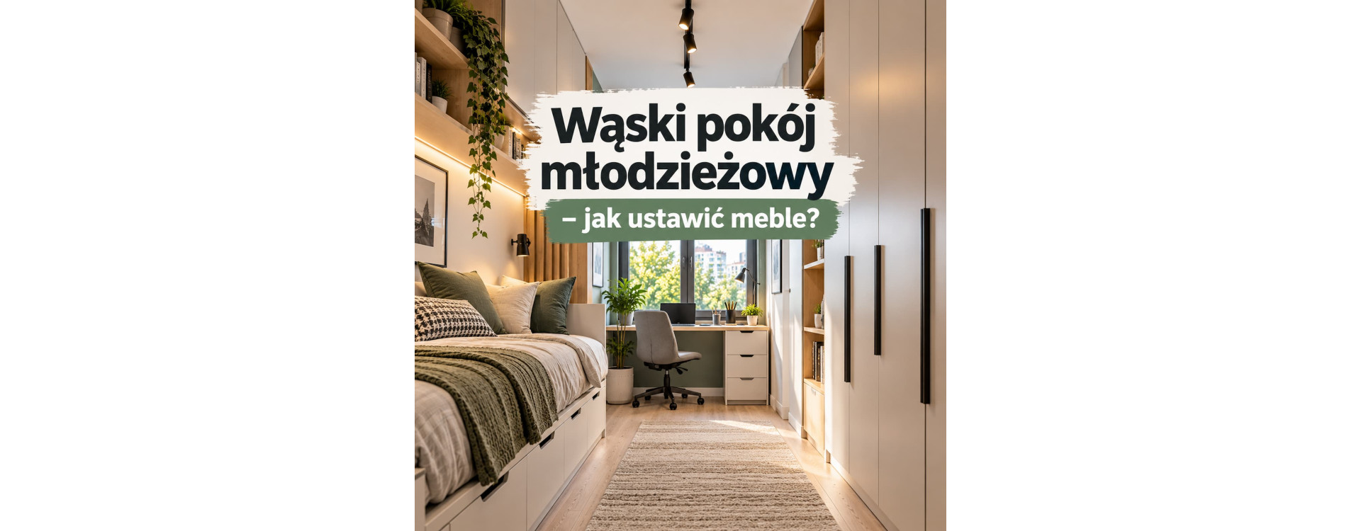Wąski pokój młodzieżowy – jak ustawić meble?