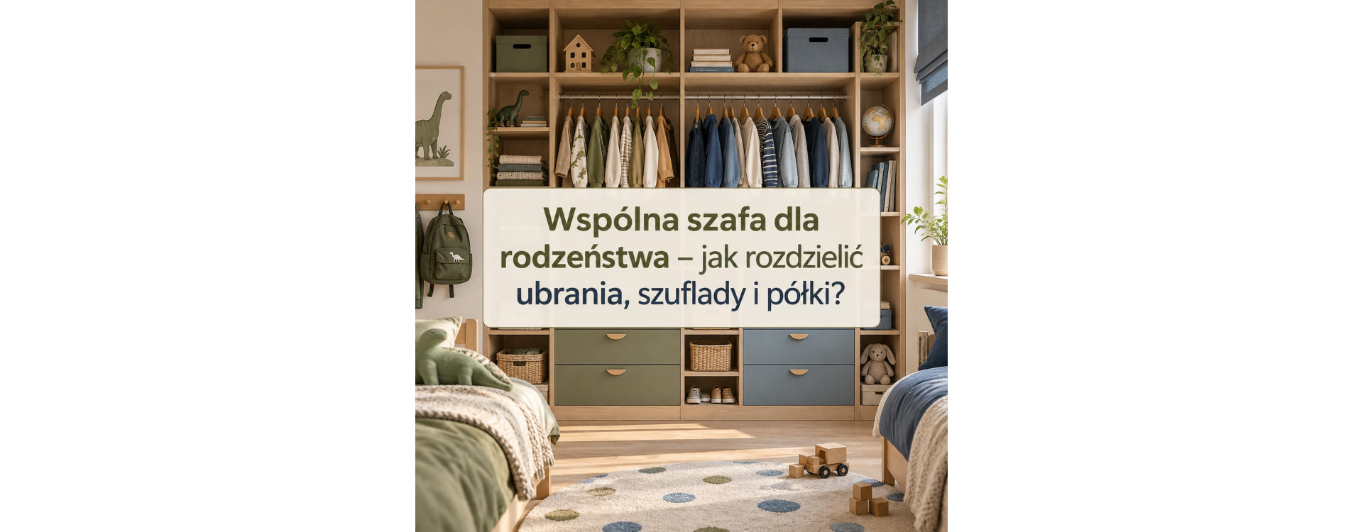 Wspólna szafa dla rodzeństwa – jak rozdzielić ubrania, szuflady i półki?